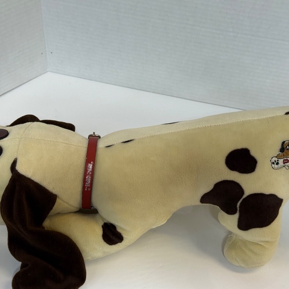 Vintage Pound Puppies 1984 White Brown Spotted Dog Plush 18" - Irwin Toy - Picture 11 of 14